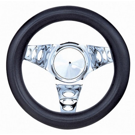 Newalthlete 829 Classic Series Steering Wheel - 8.5 in. Dia. x 4 in. - Black NE3621093